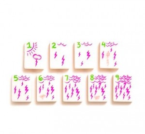 Juego de mahjong morado