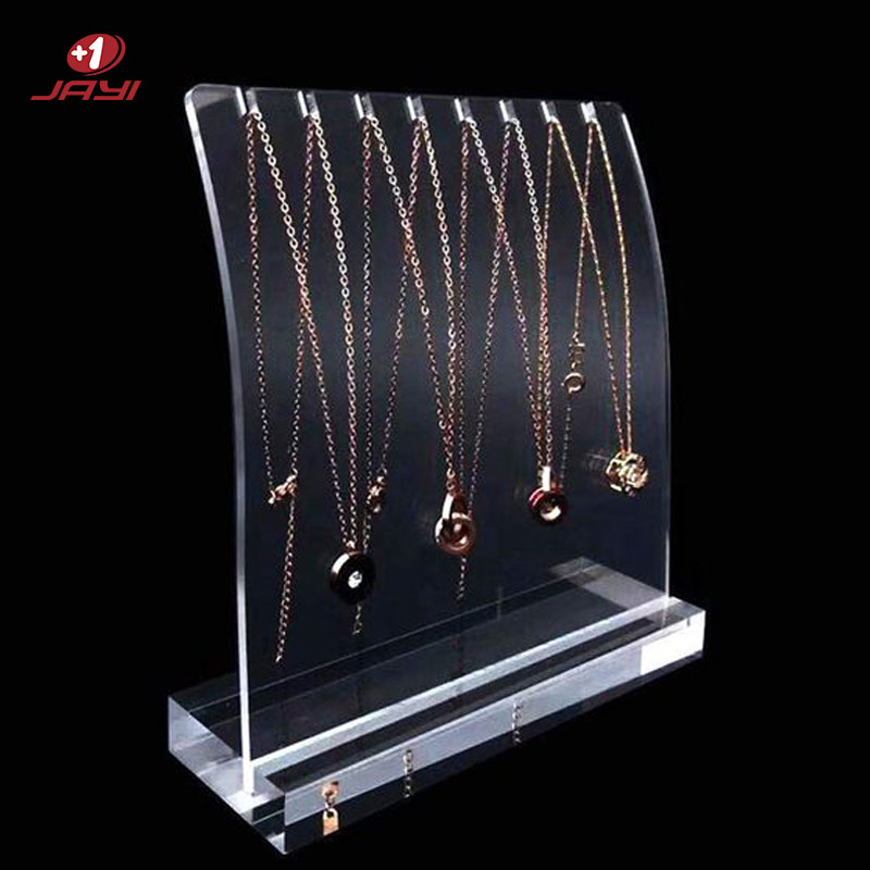 Acrylic 24 Hooks Necklace Display Stand Clear Jewelry Box Rack Pendant  Holder US | eBay