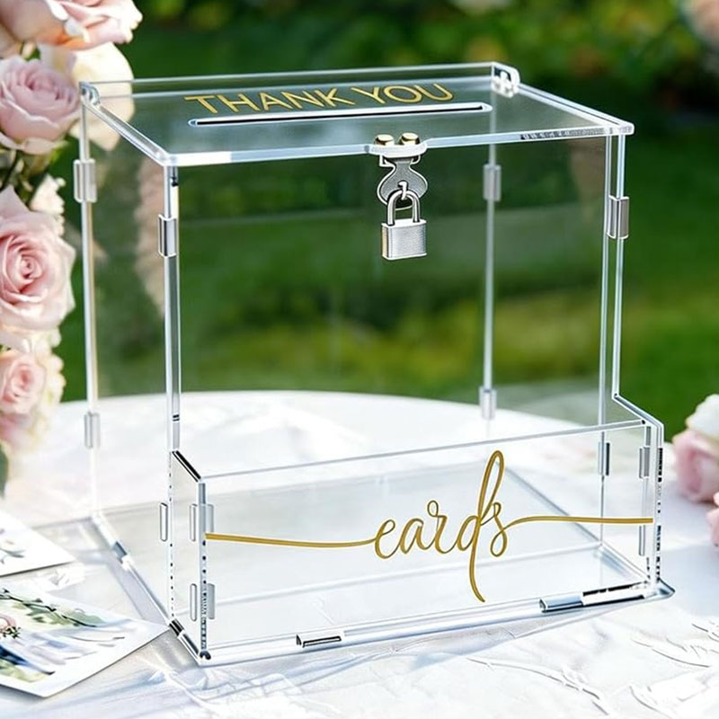 Acrylic Card Box with Lock