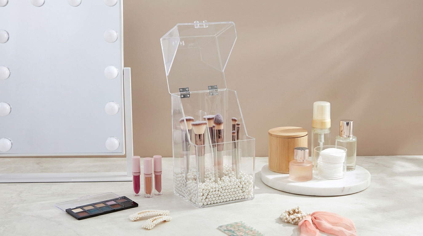 Acrylic Makeup Brush Holders for Beauty Storage