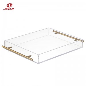 Acrylic Tray Tare da Hannun Zinare - Jayi Acrylic