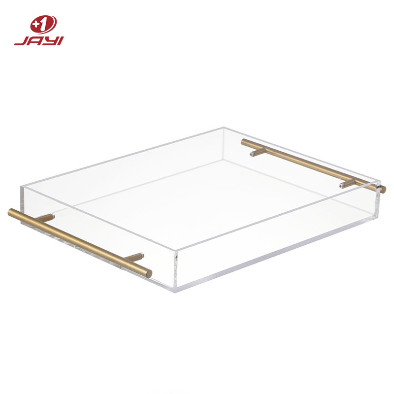 Acrylic Tray with Gold Handles - Jayi Acrylic