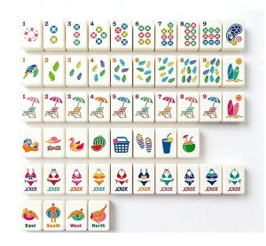 Beach Themed American mahjong tiles