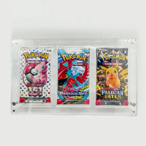 thumbnail image 2 of Acrylic Display Case For Pokemon Long Crimp & Japanese Booster Packs – Magnetic Closure 2 of 4