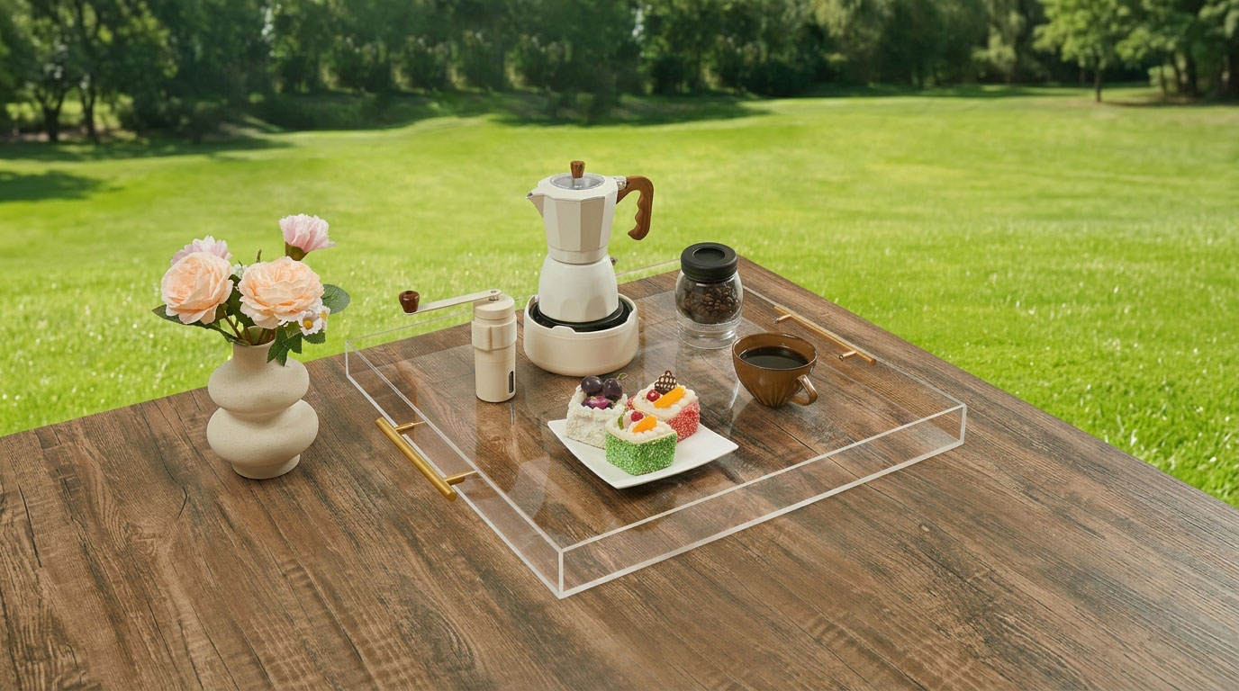Custom acrylic serving trays