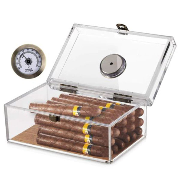 Digital Hygrometer Acrylic Cigar Humidor