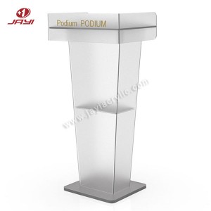 Frosted Acrylic Podium with Logo - Jayi Acrylic