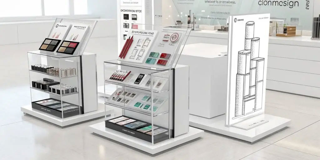 Glass Cosmetic Display Stands