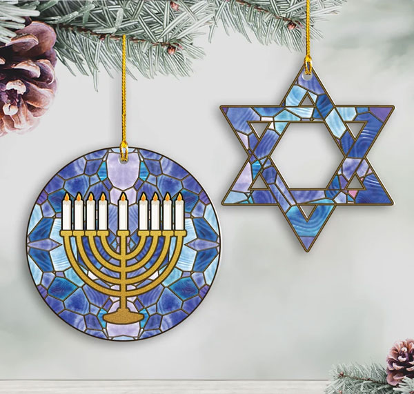 Lucite Hanukkah Decor