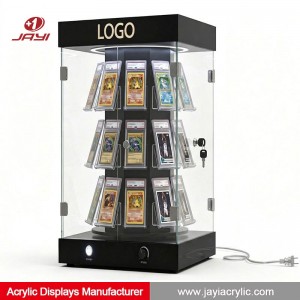 Rotating Card Acrylic Display Cabinet