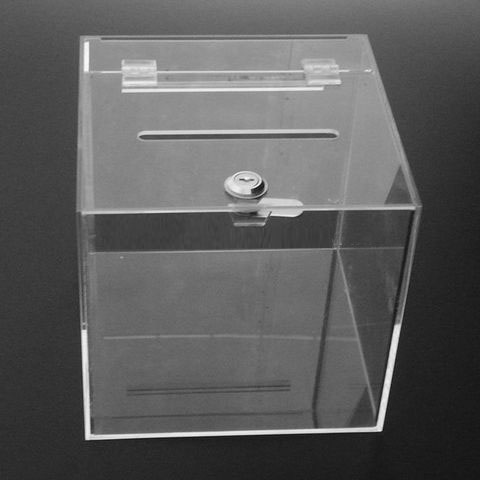 Square Clear Acrylic Suggestion Box