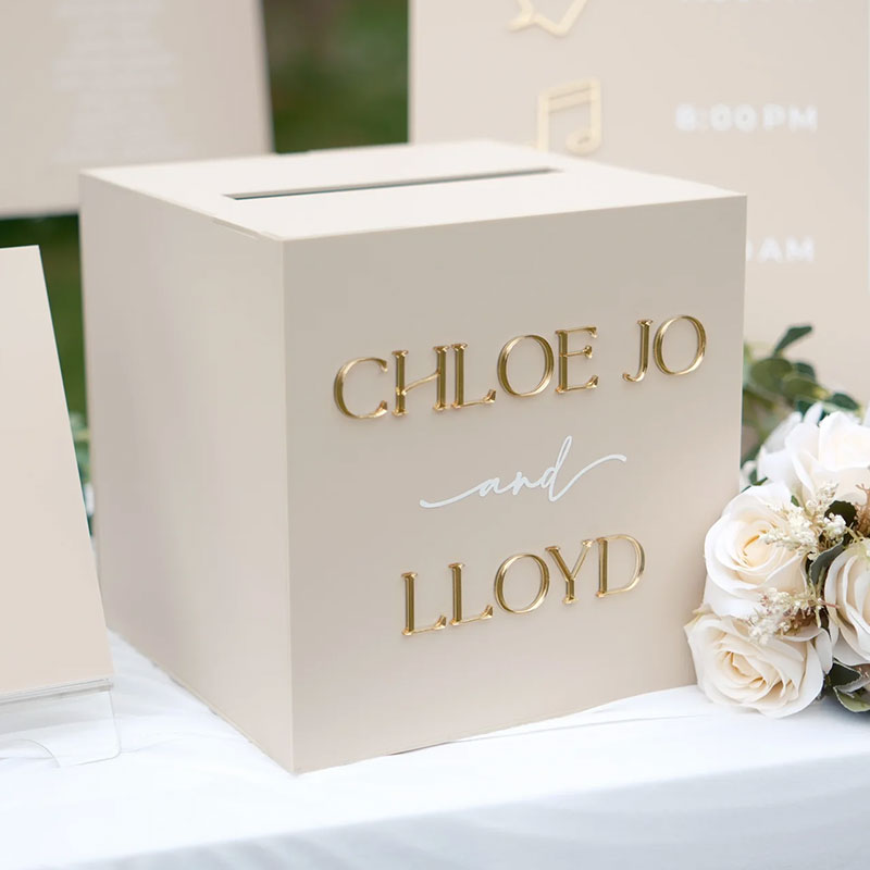 White Acrylic Card Box