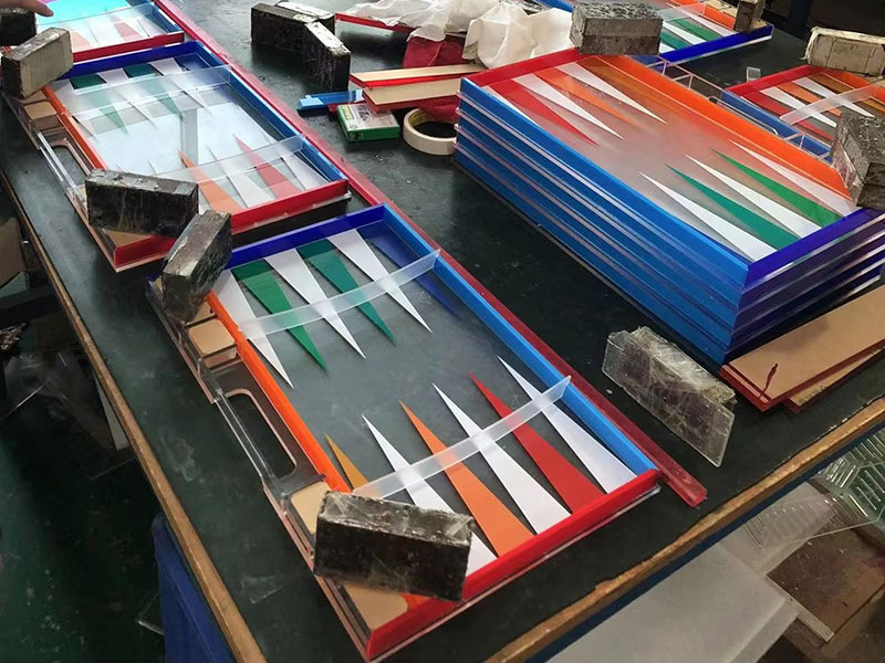 backgammon en acrylique