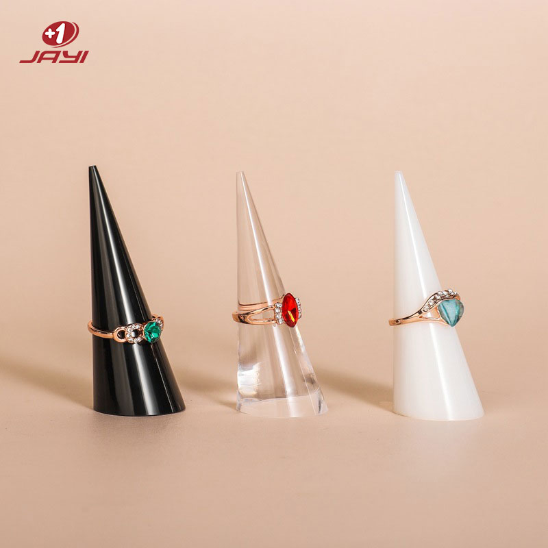 Display de anel de acrílico cônico - Jayi Acrílico