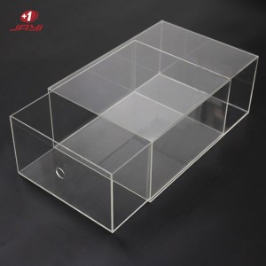 acrylic shoe box with drawer