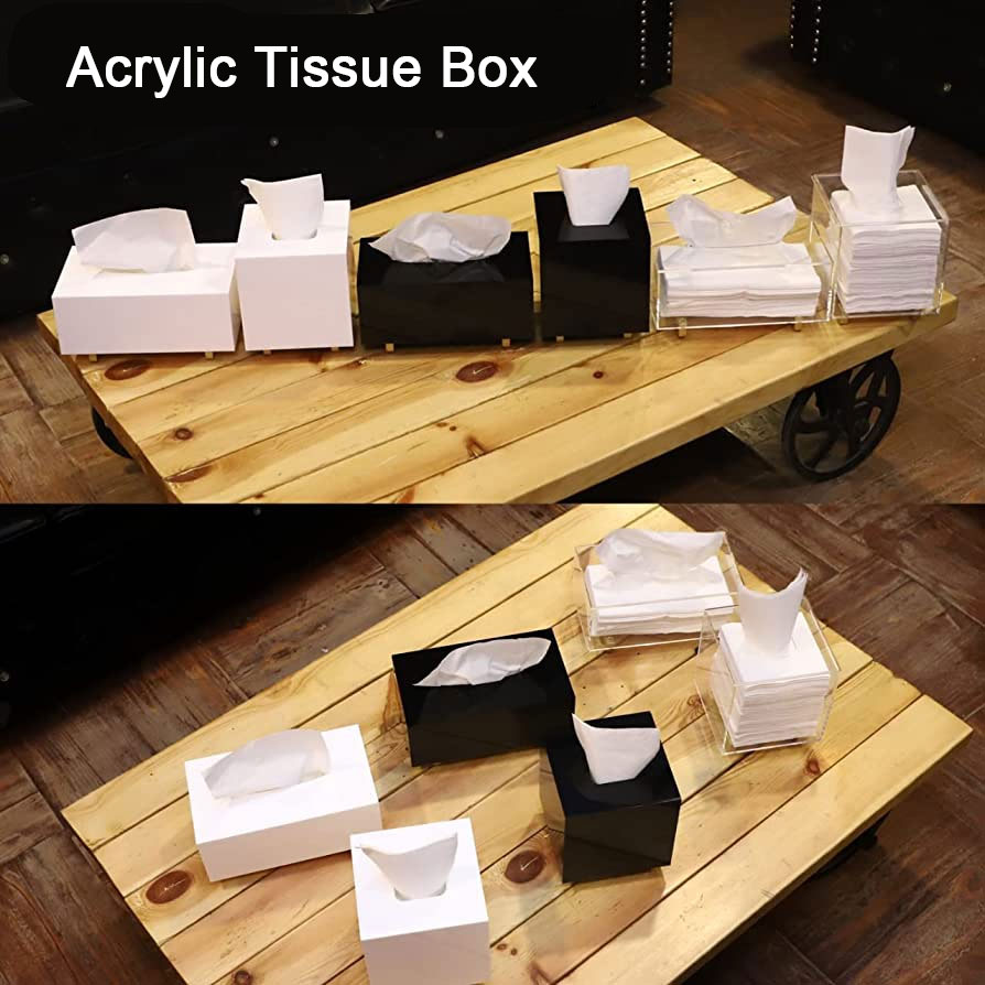 acrylic tissue box clear