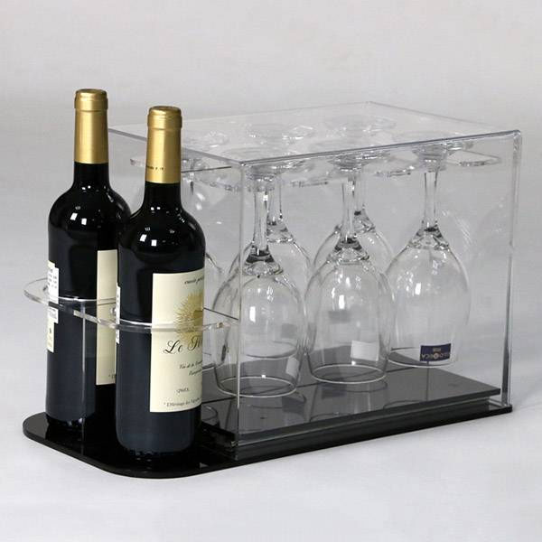 acrylic wine bottle display