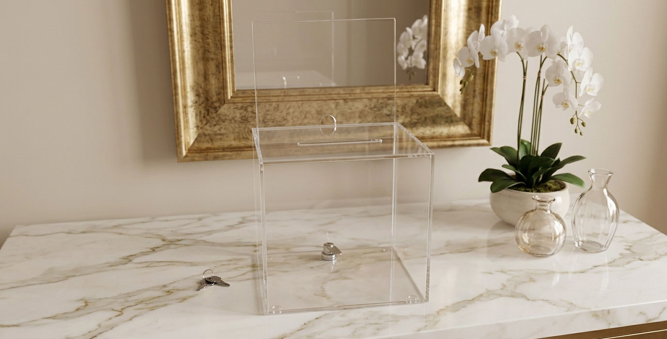 clear acrylic ballot box