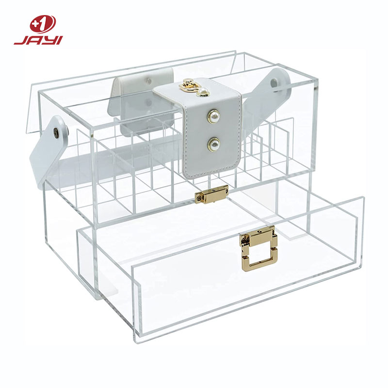 https://www.jayiacrylic.com/custom-clear-acrylic-makeup-storage-box-with-drawer-and-lid-jayi-product/