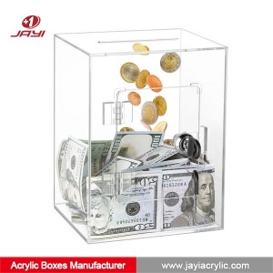 clear acrylic money box