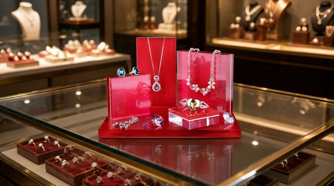 custom acrylic jewelry display