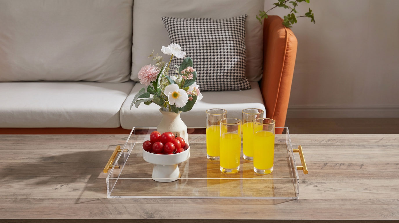 custom acrylic serving tray