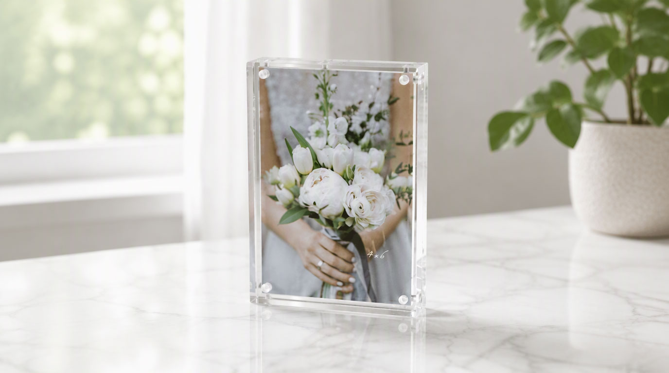 custom magnetic acrylic photo frame