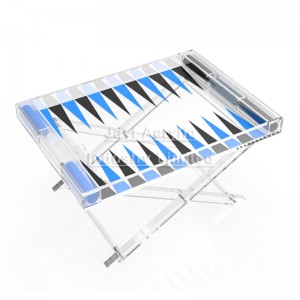 lucite backgammon table