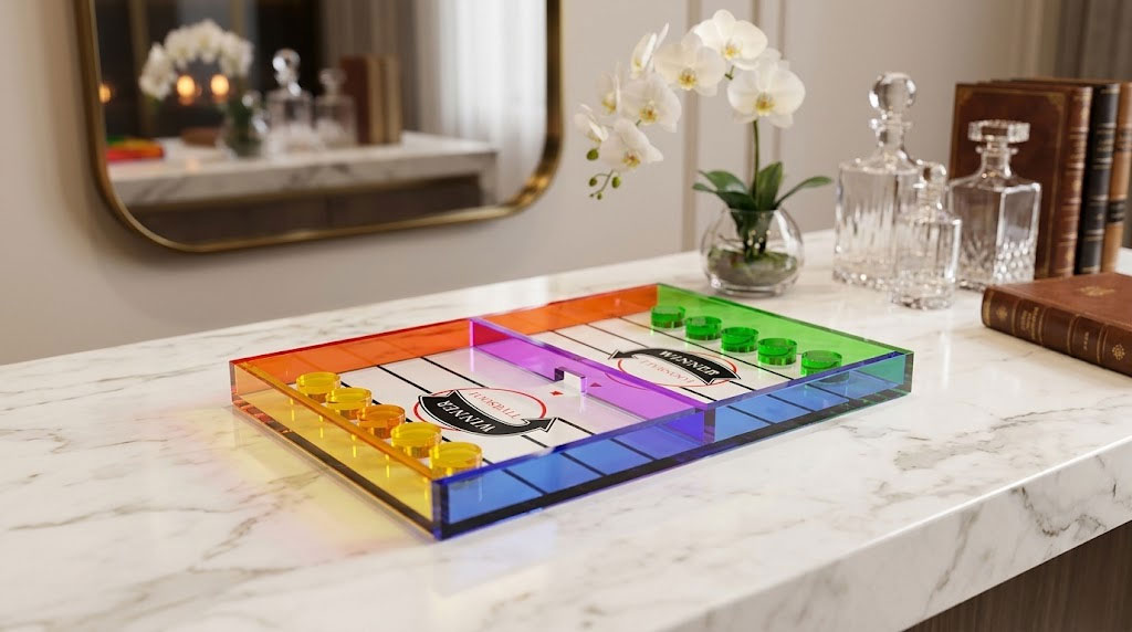 lucite fast sling puck board game