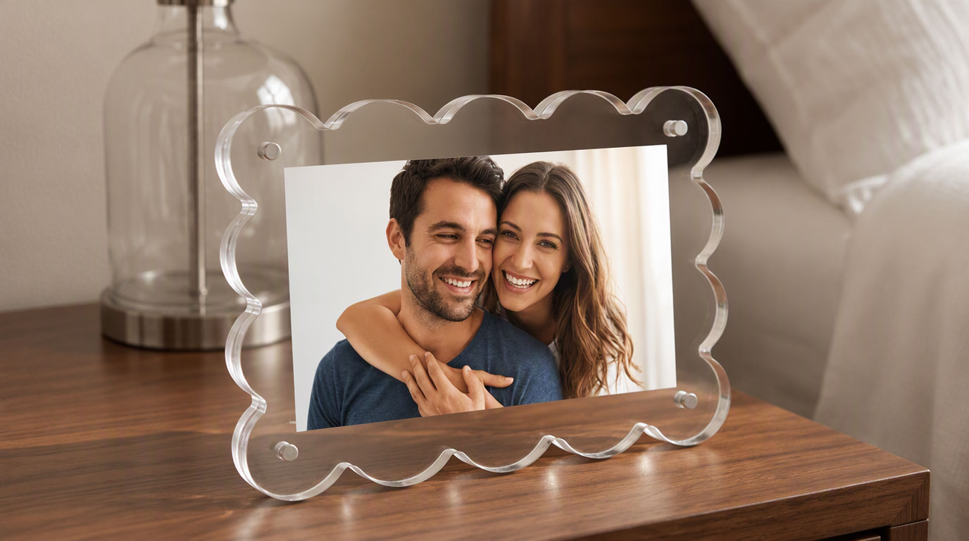 magnetic clear acrylic photo frames