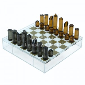 modern acrylic chess set