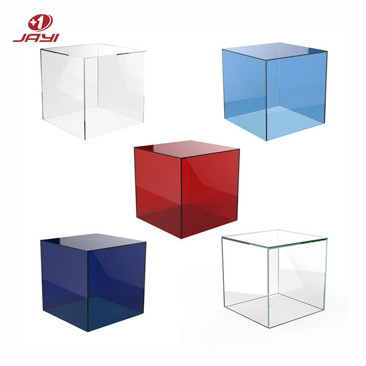 Custom large clear plexiglass box with lid, custom acrylic box