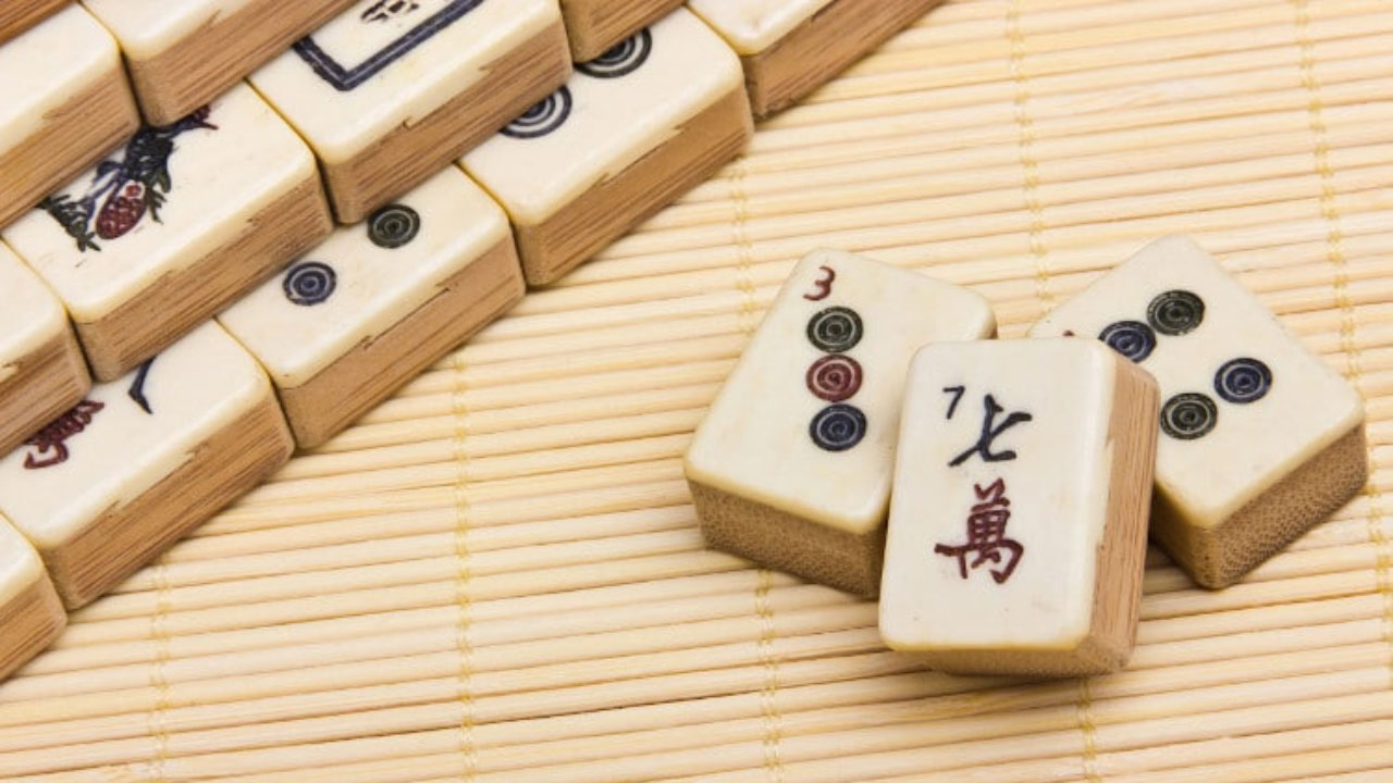 wooden mahjong tiles